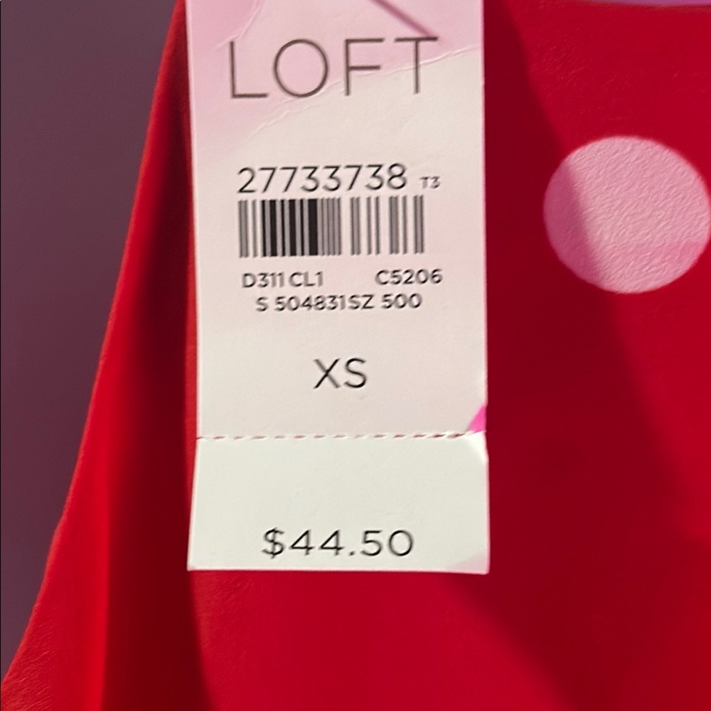 No.062 LOFT Red Polka Dot Tank Top - Picture 6 of 8